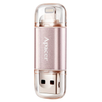 USB флеш накопичувач Apacer 16GB AH190 Rose Gold USB 3.1/Lightning (AP16GAH190H-1) зображення 3