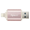 USB флеш накопичувач Apacer 16GB AH190 Rose Gold USB 3.1/Lightning (AP16GAH190H-1) зображення 4