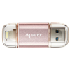 USB флеш накопичувач Apacer 16GB AH190 Rose Gold USB 3.1/Lightning (AP16GAH190H-1)