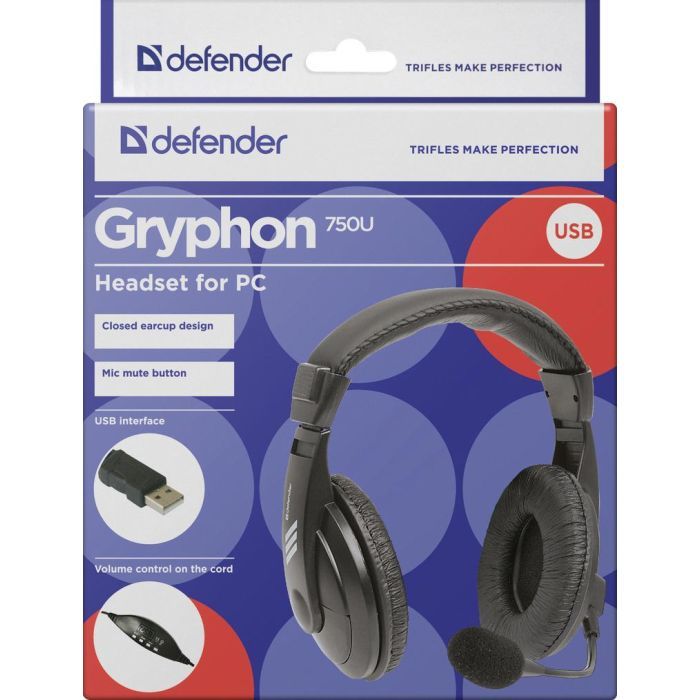 Наушники Defender Gryphon 750U USB (63752) изображение 6