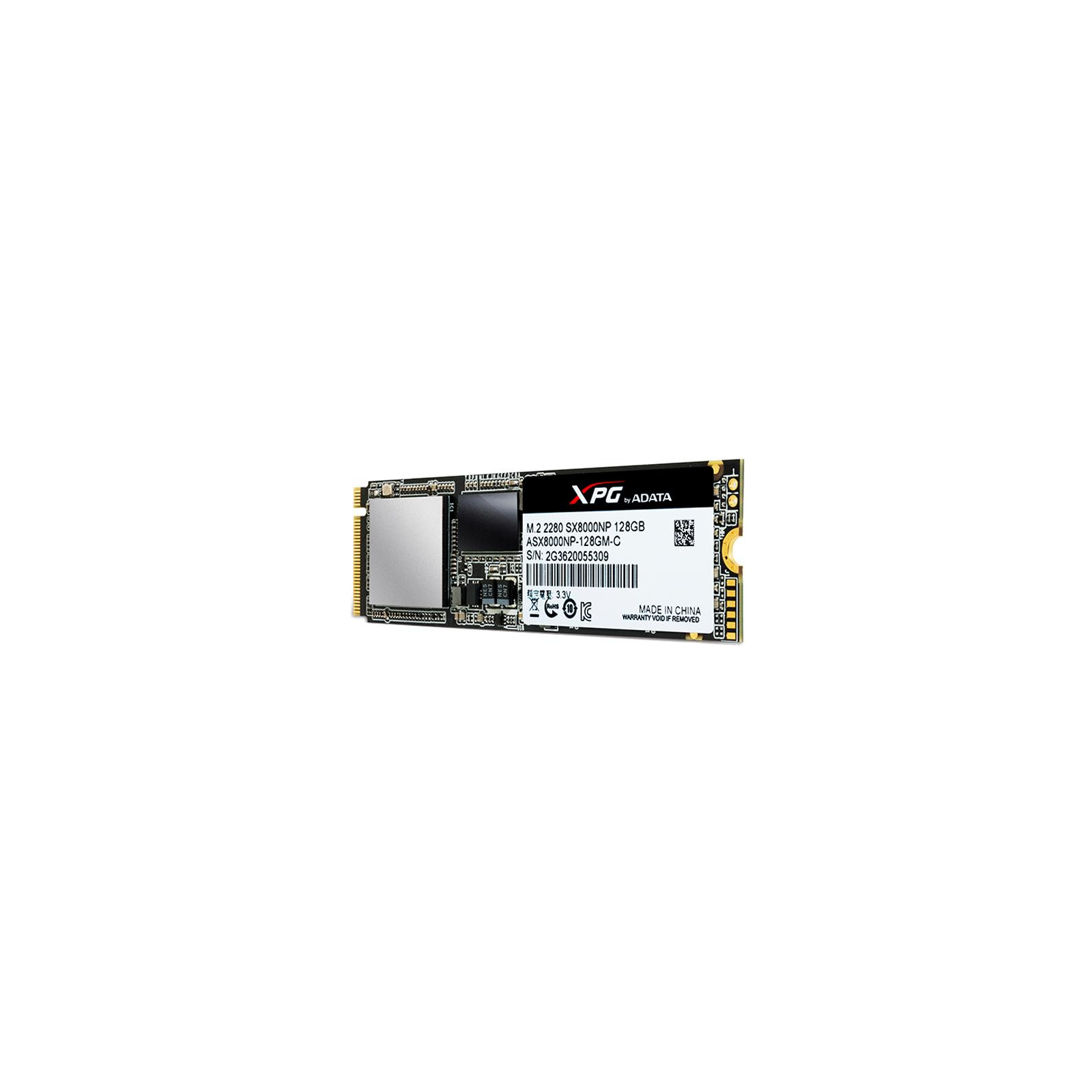 Накопичувач SSD M.2 2280 128GB ADATA (ASX8000NPC-128GM-C) зображення 4