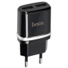 Зарядное устройство HOCO C12 2*USB, 2.4A, Black (65596)