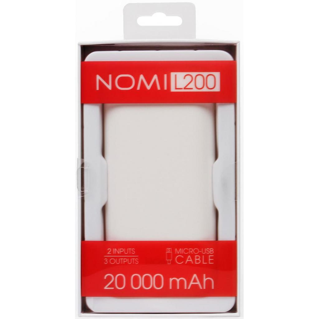 Батарея универсальная Nomi L200 20000 mAh White (430682) изображение 5