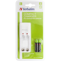 Зарядное устройство для аккумуляторов Verbatim Compact Charger EU Plug + 2*ААА (49944)