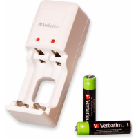 Зарядное устройство для аккумуляторов Verbatim Compact Charger EU Plug + 2*ААА (49944) изображение 2