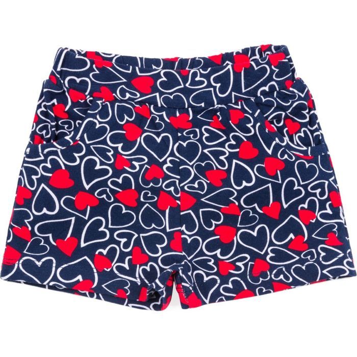 Шорты детские Lovetti трикотажные с сердечками (8051-92G-blue)