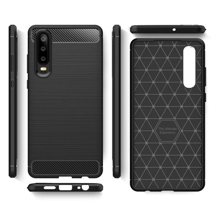 Чехол для мобильного телефона Laudtec для Huawei P30 Carbon Fiber (Black) (LT-P30B) изображение 4