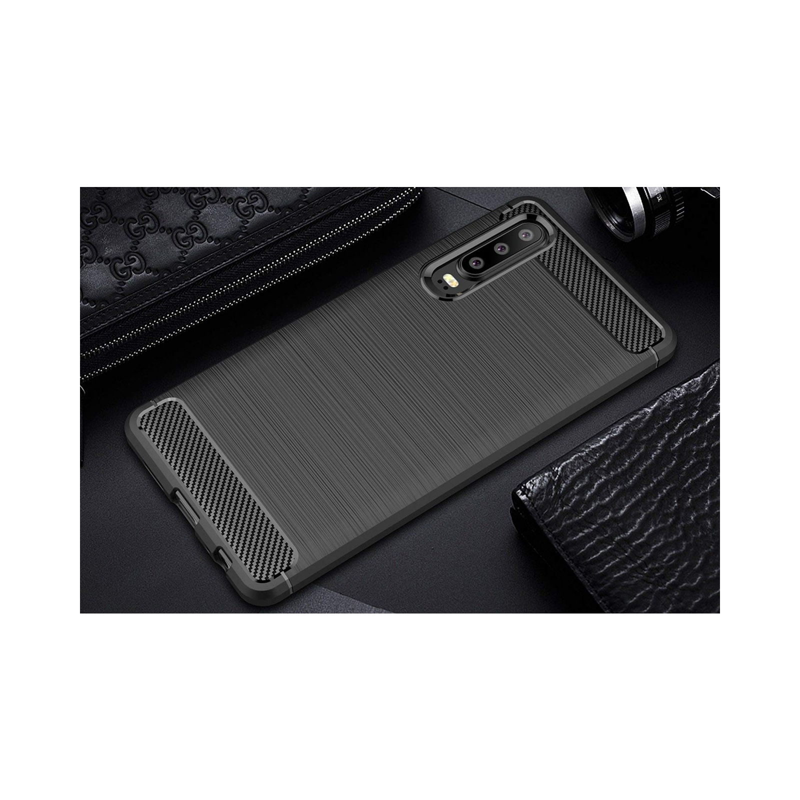 Чехол для мобильного телефона Laudtec для Huawei P30 Carbon Fiber (Black) (LT-P30B) изображение 9