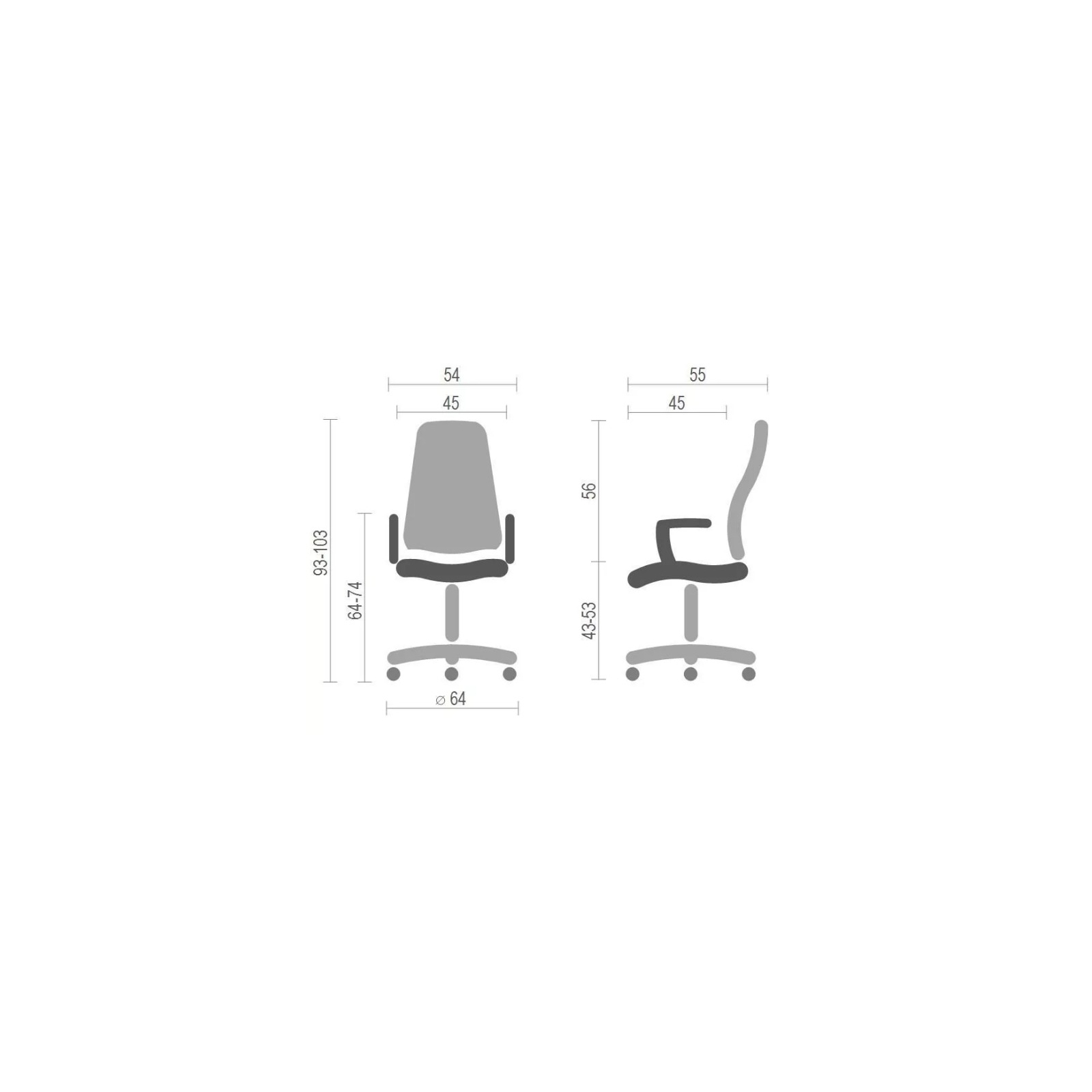 Офісне крісло Аклас Арси PL TILT Синее (12490) зображення 6