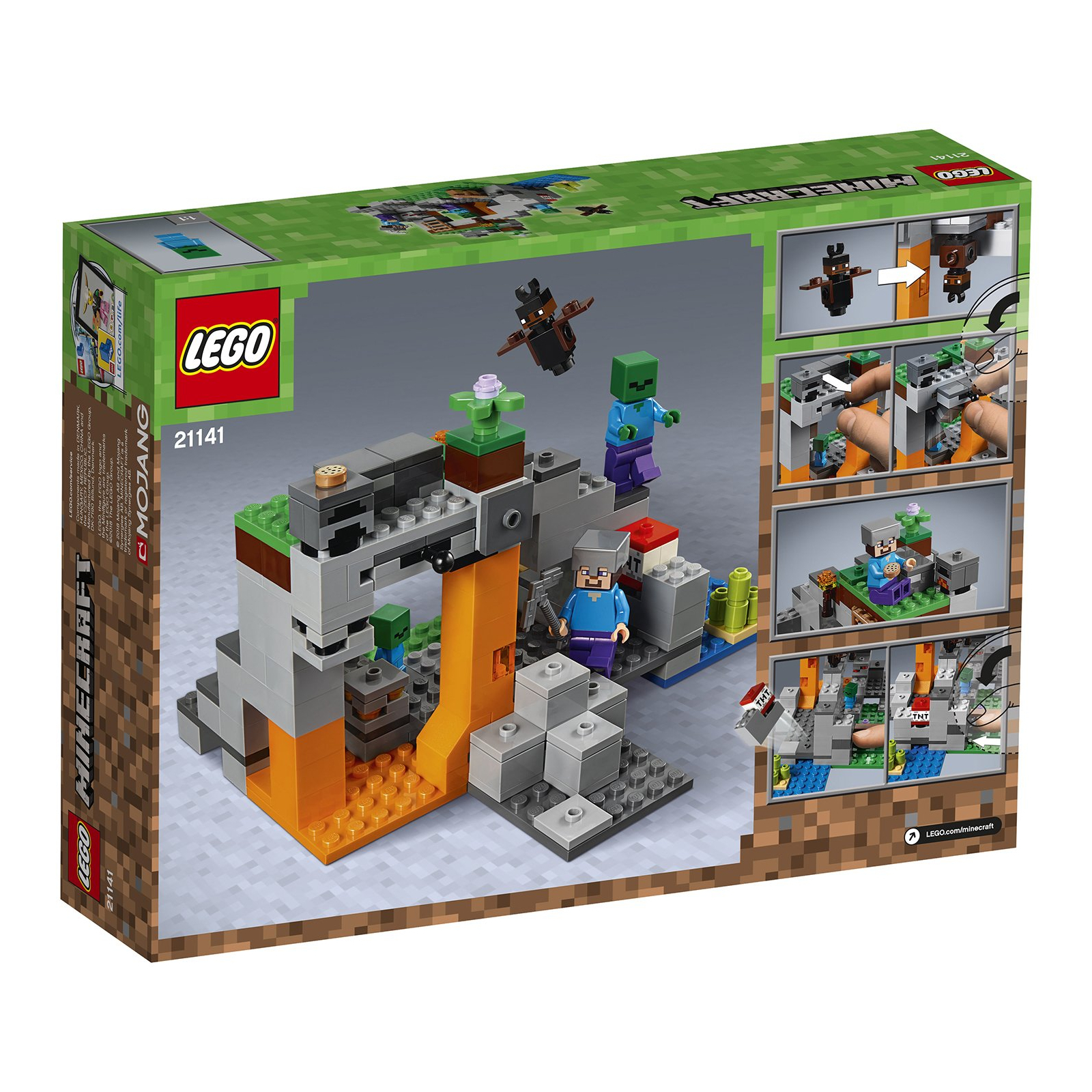 Конструктор LEGO MINECRAFT Пещера зомби 241 деталь (21141) изображение 10