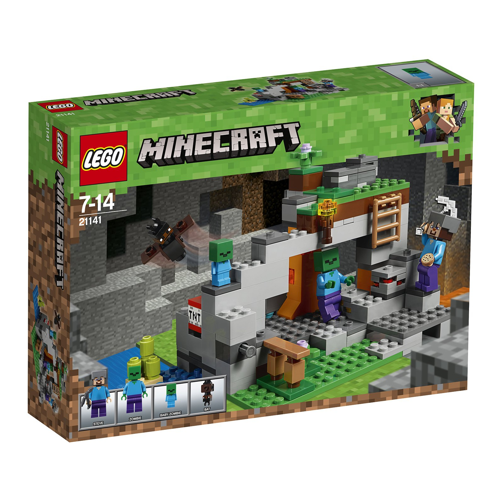 Конструктор LEGO MINECRAFT Печера зомбі 241 деталь (21141)