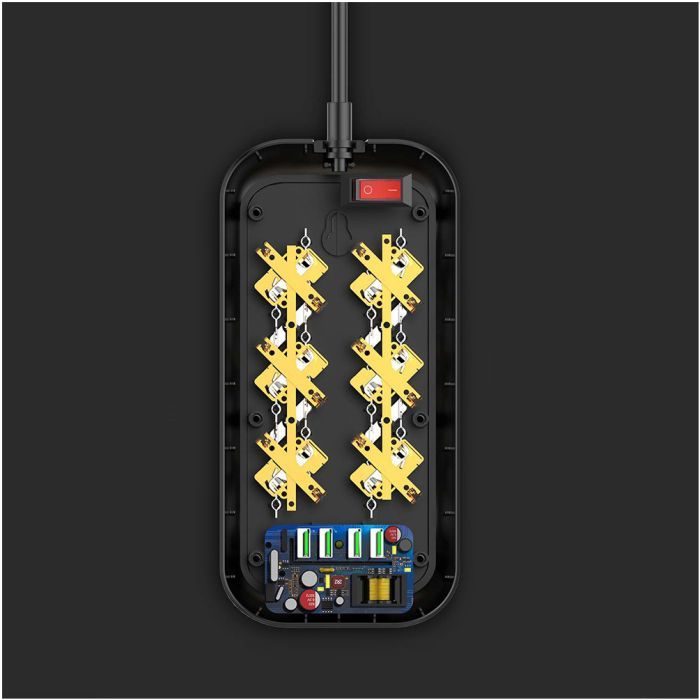 Мережевий фільтр живлення ColorWay CW-CHE64B, 6 розеток/4USB Black (CW-CHE64B) зображення 10