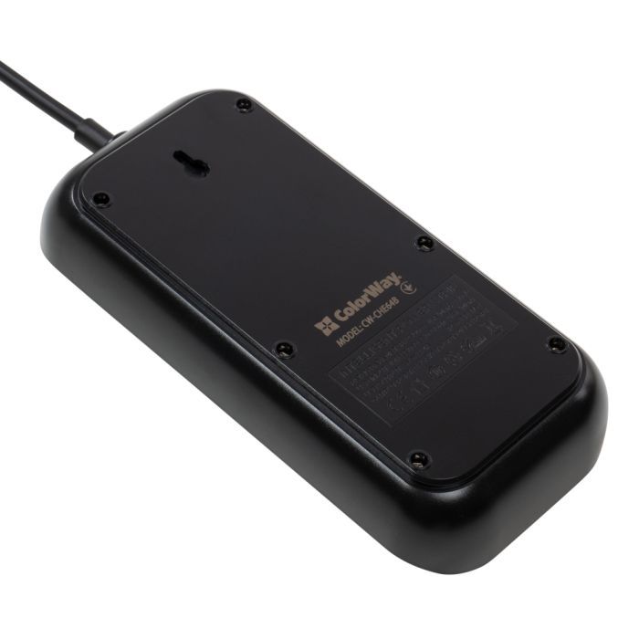 Мережевий фільтр живлення ColorWay CW-CHE64B, 6 розеток/4USB Black (CW-CHE64B) зображення 5