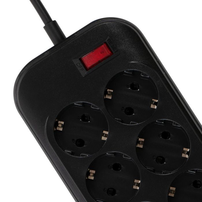 Мережевий фільтр живлення ColorWay CW-CHE64B, 6 розеток/4USB Black (CW-CHE64B) зображення 6