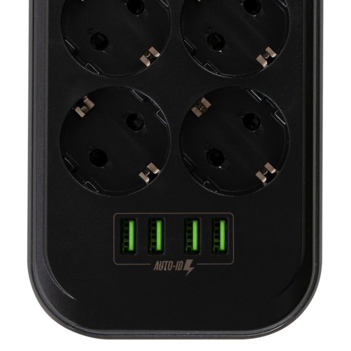 Мережевий фільтр живлення ColorWay CW-CHE64B, 6 розеток/4USB Black (CW-CHE64B) зображення 7