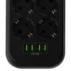 Мережевий фільтр живлення ColorWay CW-CHE64B, 6 розеток/4USB Black (CW-CHE64B) зображення 7