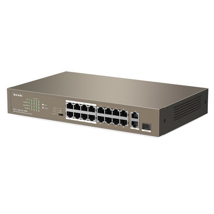 Коммутатор сетевой Tenda TEF1118P-16-150W