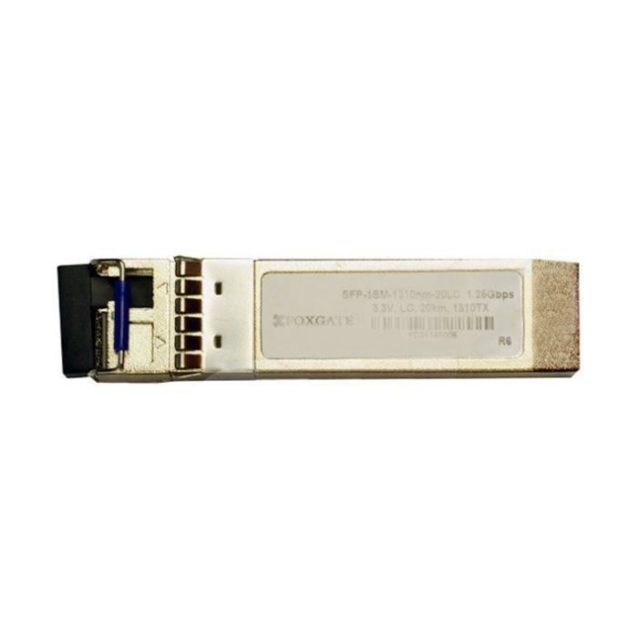 Модуль SFP FoxGate WDM, 1.0 G, 20 км, SC SM, TX1310 нм, DDM (SFPd-1SM-1310nm-20SC)