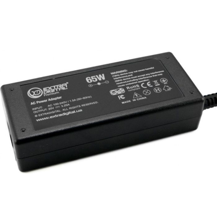 Блок питания к ноутбуку Extradigital Lenovo 20V, 3.25A, 65W (4.0x1.7) (PSL3869) изображение 3