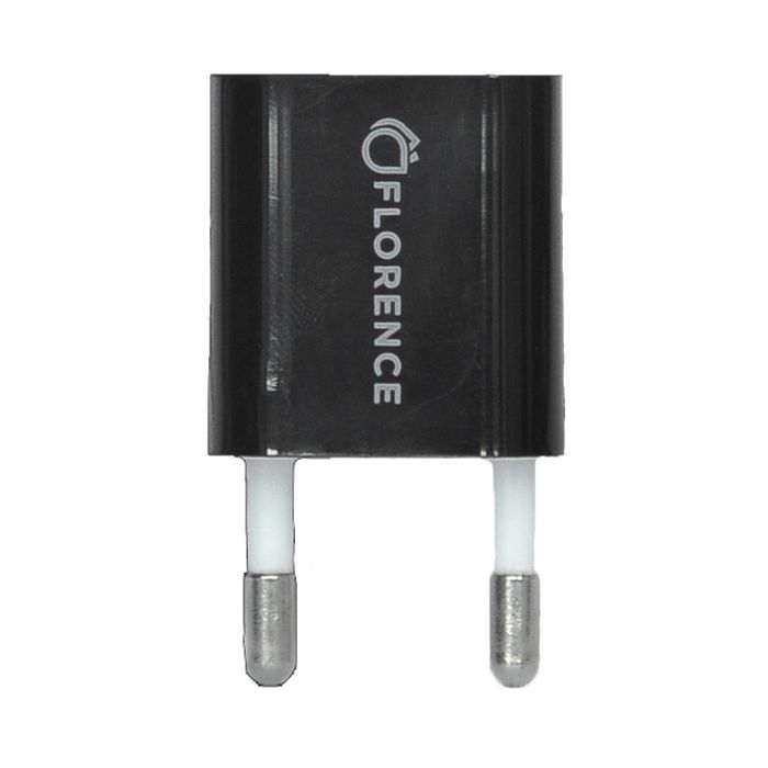 Зарядное устройство Florence 1USB 1A + microUSB cable black (FL-1000-KM) (FL-1000-KM) изображение 2