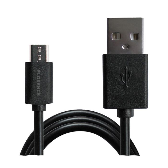 Зарядное устройство Florence 1USB 1A + microUSB cable black (FL-1000-KM) (FL-1000-KM) изображение 3