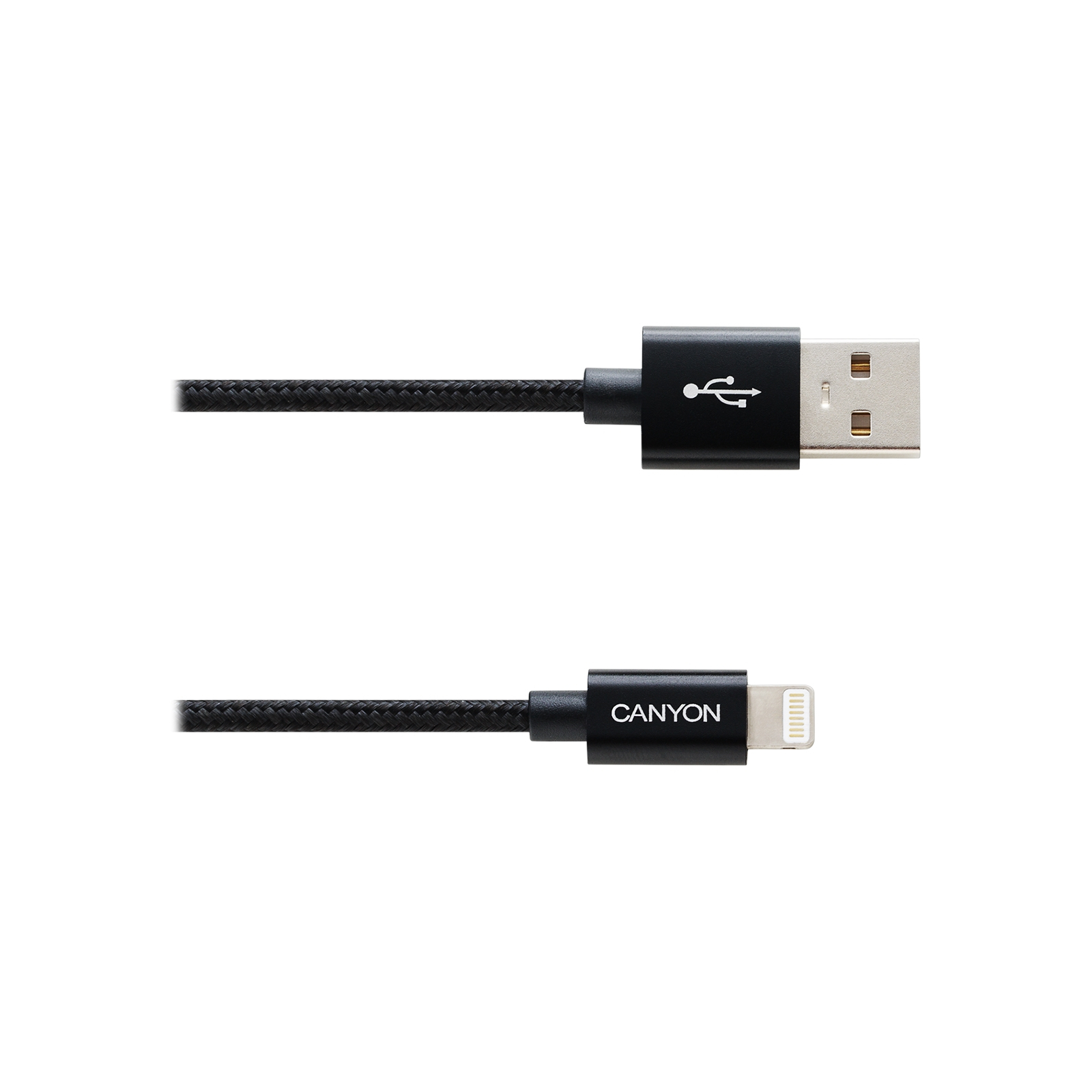Дата кабель USB 2.0 AM to Lightning 1.0m Dark gray Canyon (CNE-CFI3DG) изображение 2