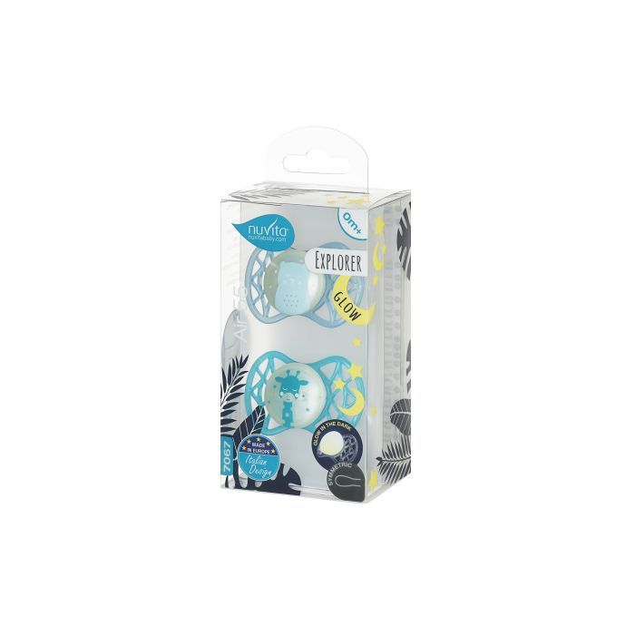 Пустышка Nuvita Air 55 Explore 0m+ симметричная (светится в темноте) (NV7067GF) изображение 3