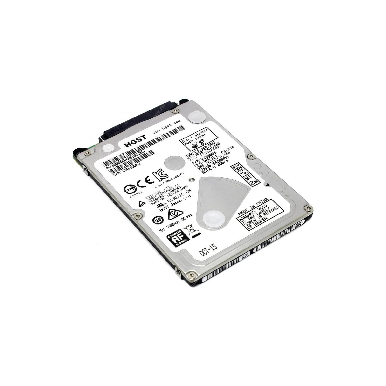 Жесткий диск для ноутбука 2.5" 500GB WDC Hitachi HGST (#0J38065 / HTS545050A7E680-FR#)
