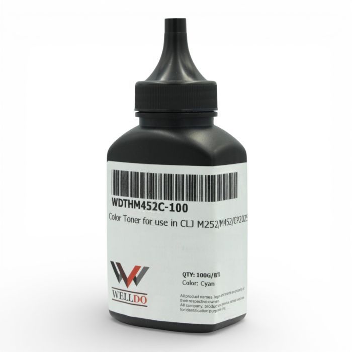 Тонер HP CLJ M252/277/452/477, Canon 045/046, 100г CYAN Welldo (WDTHM452C-100/WDTH452C-100)