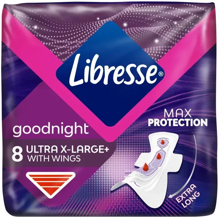 Гігієнічні прокладки Libresse Ultra Night extra wing 8 шт (7322540918281)