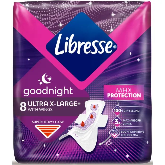Гигиенические прокладки Libresse Ultra Night extra wing 8 шт (7322540918281) изображение 2
