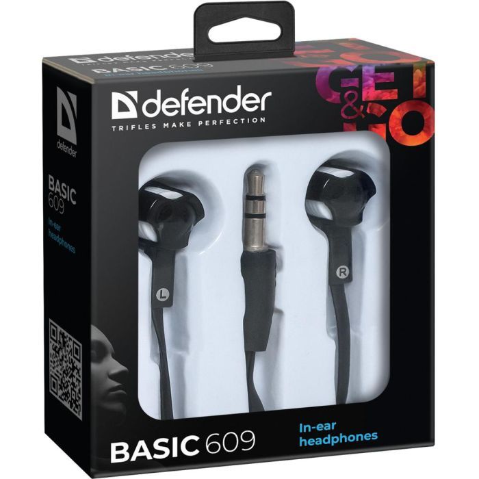 Наушники Defender Basic 609 Black-White (63609) изображение 2