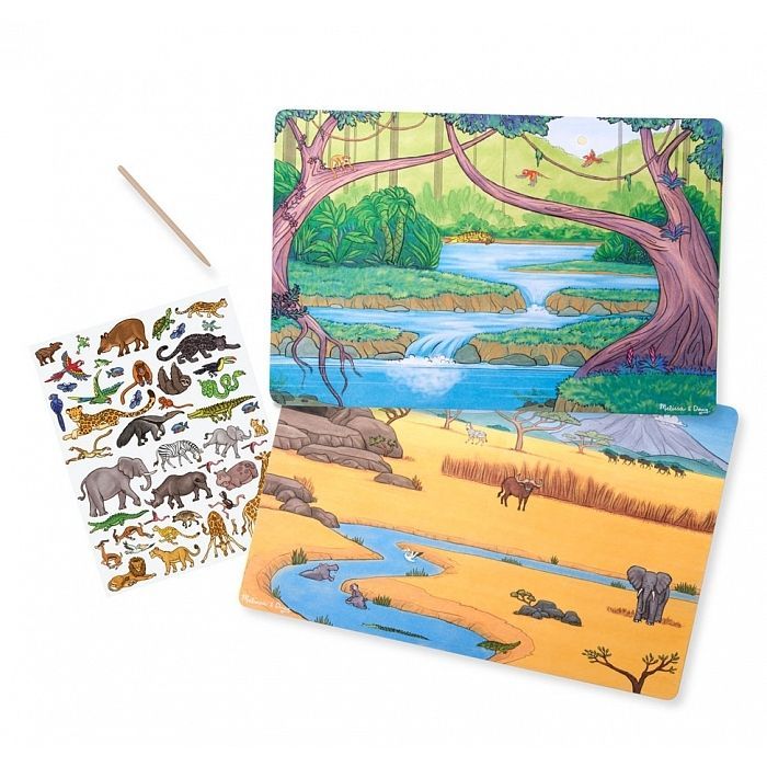Набор для творчества Melissa&Doug Переводные наклейки Джунгли и Саванна (MD9532) изображение 2