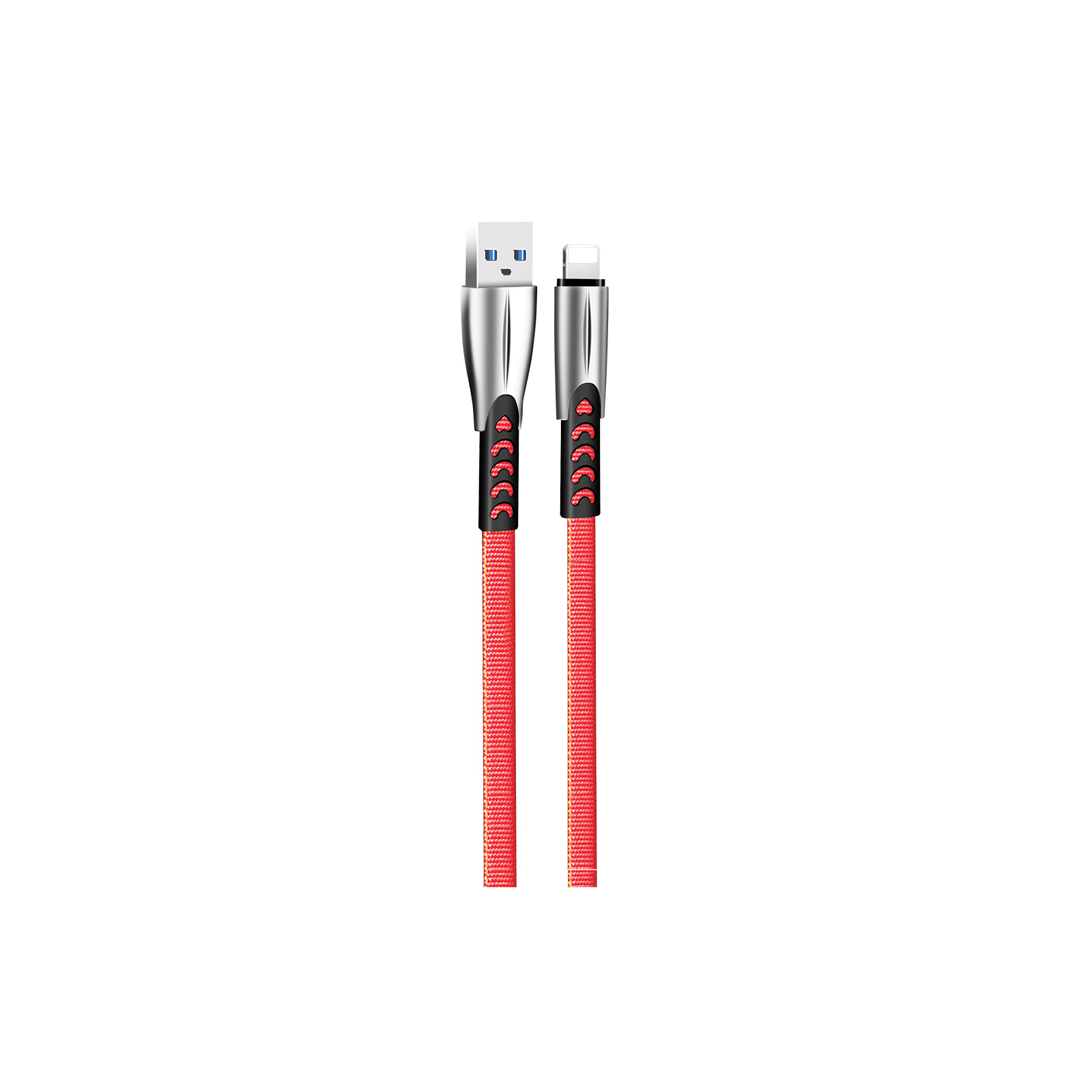 Дата кабель USB 2.0 AM to Lightning 1.0m zinc alloy red ColorWay (CW-CBUL010-RD) зображення 2