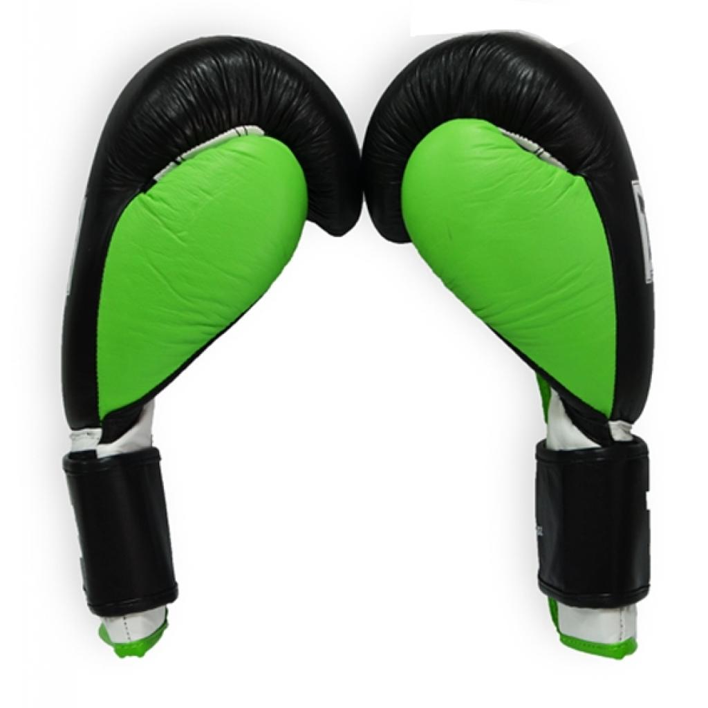 Боксерские перчатки Thor Typhoon 16oz Black/Green/White (8027/01(Leather) B/GR/W 16 oz.) изображение 2