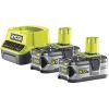 Набор аккумулятор + зарядное устройство Ryobi ONE+ RC18120-250 18В 2х5.0А/г Lithium+ (5133003364)
