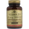 Витамин Solgar Витамин D3, Cholecalciferol, 25 мкг, 1,000 МЕ, 180 таблеток (SOL-03311)