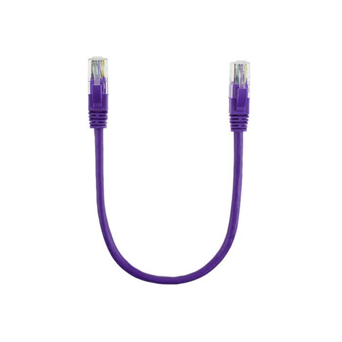 Патч-корд 0.25м, RJ-45, Cat.5e, CU, медь, фиолетовый Ritar (PCR-CU/0.25Pe / 14091)