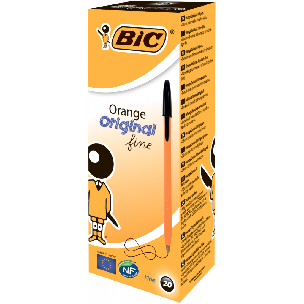 Ручка кулькова Bic Orange, чорна (bc8099231) зображення 2