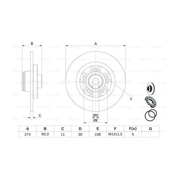Тормозной диск Bosch 0 986 479 015 изображение 5
