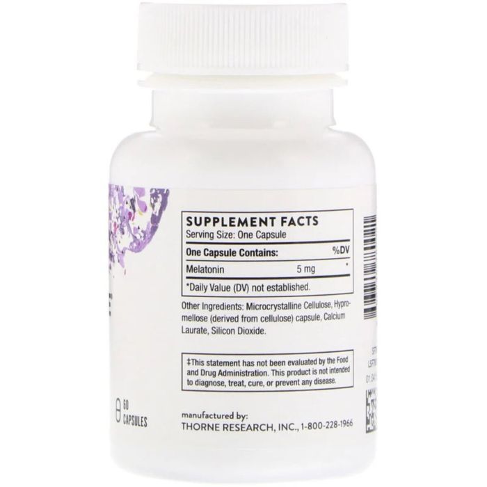 Вітамінно-мінеральний комплекс Thorne Research Мелатонін-5, Melaton-5, 60 капсул (THR-78002) зображення 2