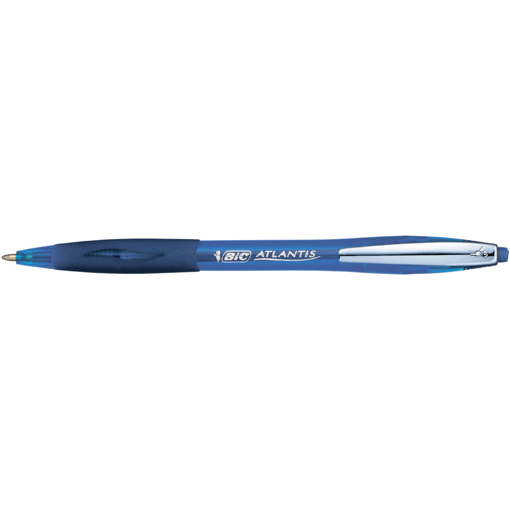 Ручка шариковая Bic автоматическая Atlantis с резиновым грипом Синяя (bc9021322)