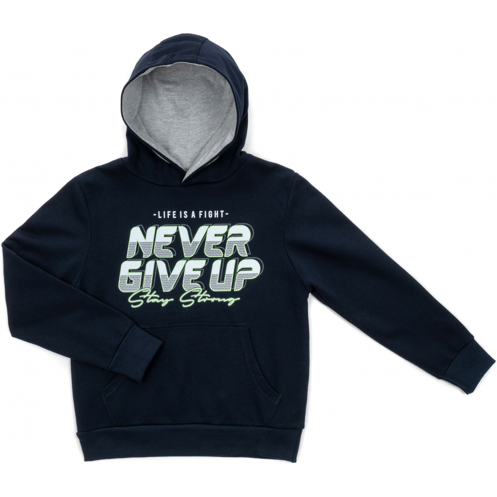 Кофта Breeze "NEVER GIVE UP" (15924-164B-blue)