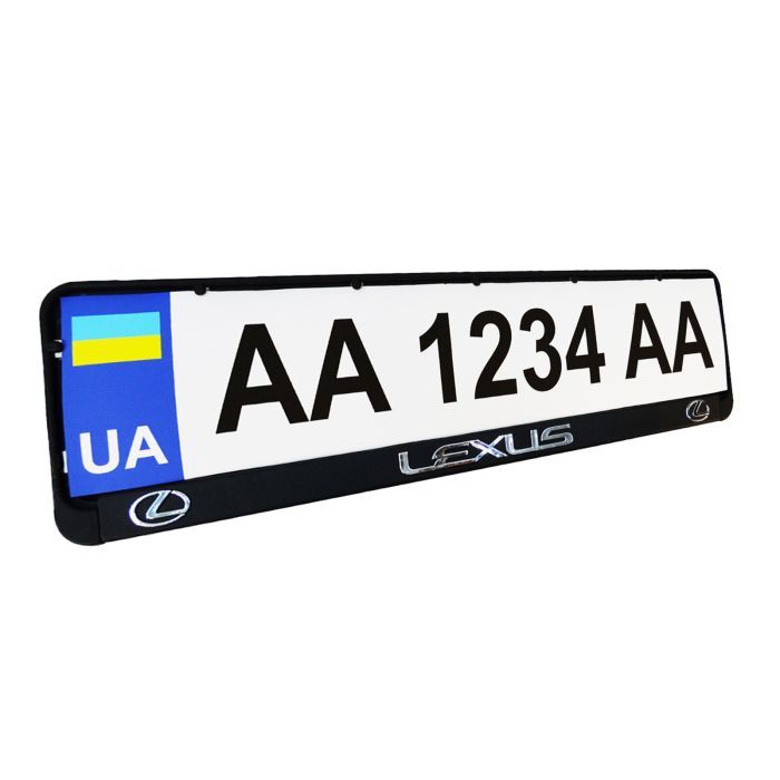 Рамка номерного знака CarLife пластик з об'ємними літерами LEXUS (2шт) (24-009)