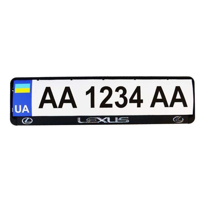 Рамка номерного знака CarLife пластик з об'ємними літерами LEXUS (2шт) (24-009) зображення 2