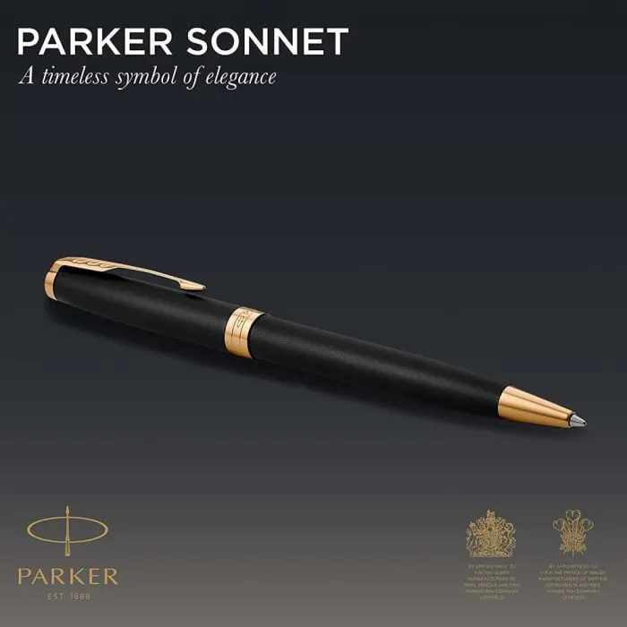 Ручка шариковая Parker SONNET 17 Matte Black Lacquer GT BP (84 832) изображение 3