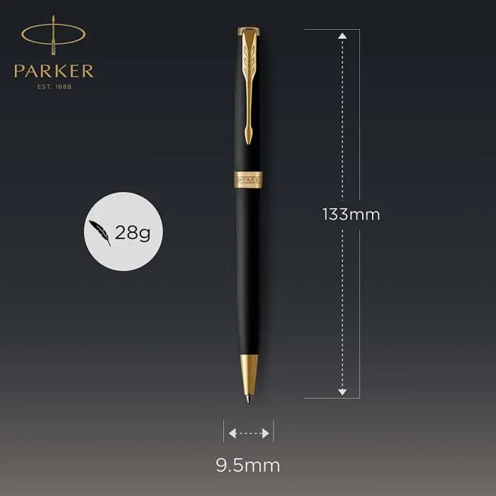 Ручка шариковая Parker SONNET 17 Matte Black Lacquer GT BP (84 832) изображение 4
