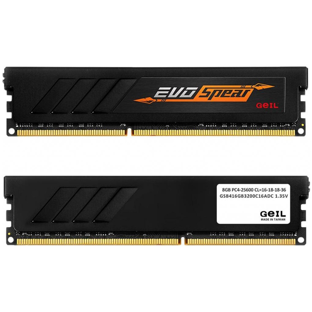 Модуль пам'яті для комп'ютера DDR4 16GB (2x8GB) 3600 MHz EVO Spear Geil (GSB416GB3600C18BDC) зображення 2