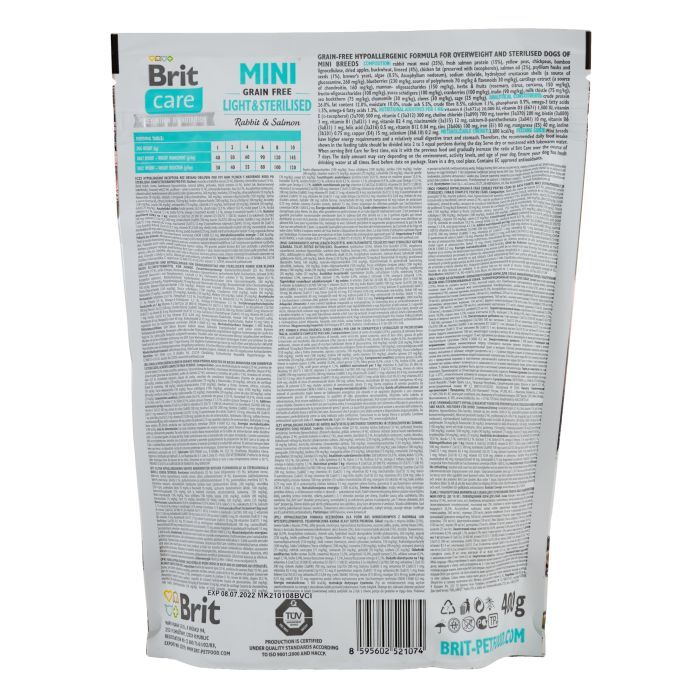 Сухой корм для собак Brit Care GF Mini Light & Sterilised 2 кг (8595602521067) изображение 2