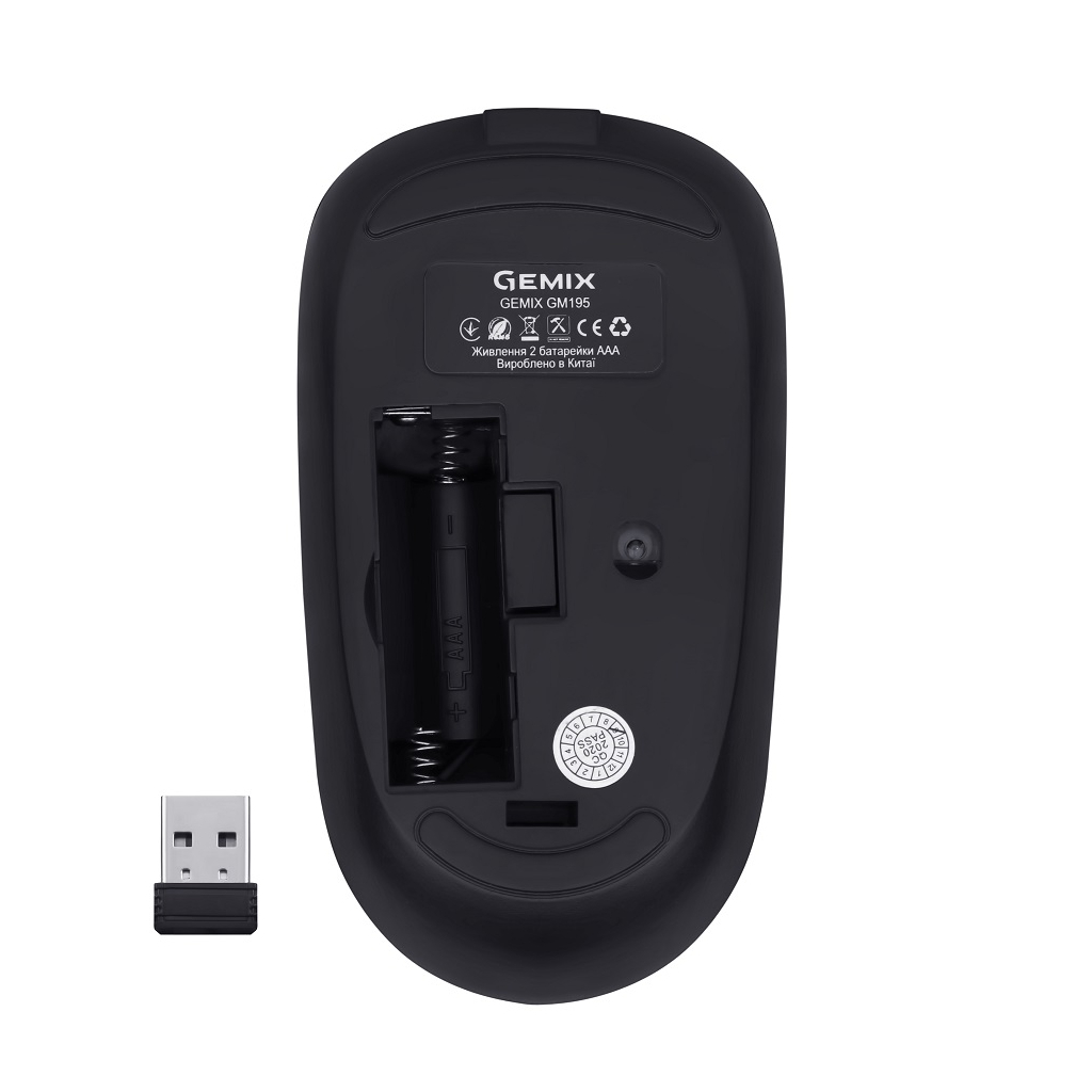 Мишка Gemix GM195 Wireless Black (GM195Bk) зображення 5
